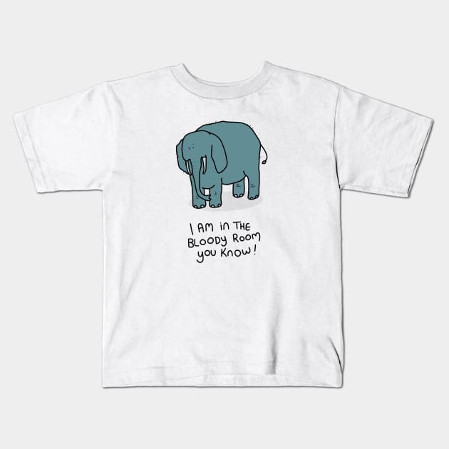 Grumpy Elephant Kids T-Shirt by grumpyanimals